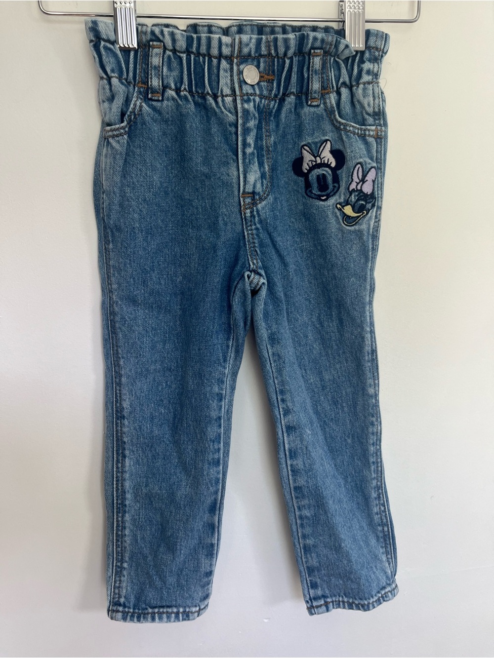 Retro Style 90s Vibe Disney x Baby Gap Minnie Daisy Denim Jeans Girls Size 3